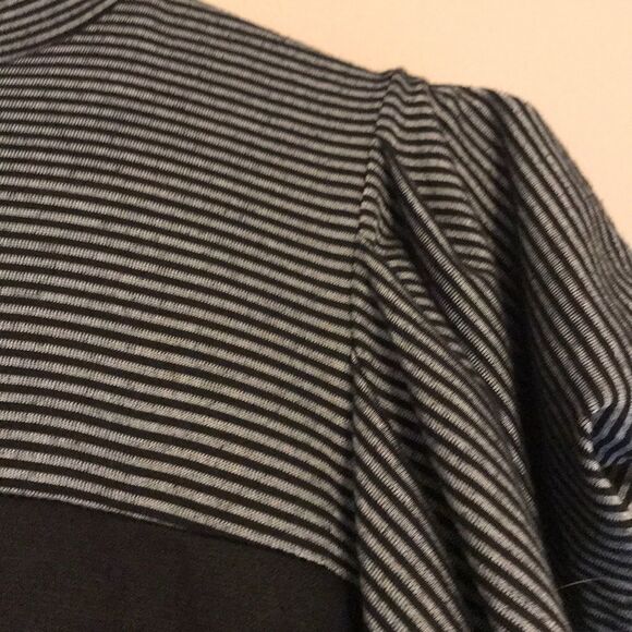 Ronen Chen Black Puffed Ruched Sleeve Dress - Sz 2 - Picture 7 of 11